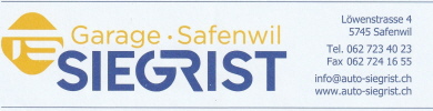 Garage Siegrist AG, Safenwil Garage Siegrist AG, Safenwil
